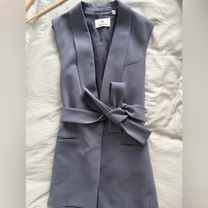 Sleeveless Belted Blazer Vest and matching shorts